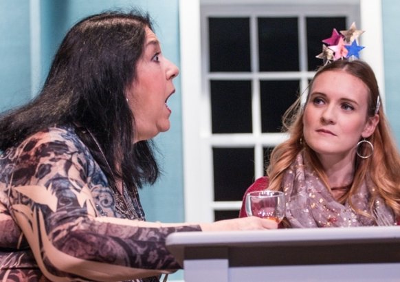 Dana Galagan as Nat and Elena Martinez as Izzy in Rabbit Hole - Tacoma Little Theatre - image.