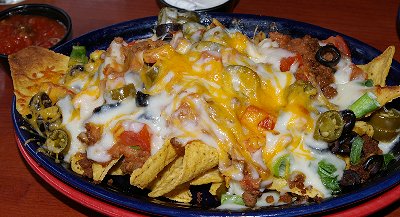 Excellent nachos from Farrelli's in Sumner, Washington.