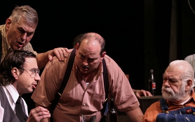 Mansel (Bob Yount), June (Marc Carvajal), Frisky (Kerry Bringman), Mr. Mozel (Tom Birkeland) at Tacoma Little Theatre - Photo courtesy Dennis K Photography - image.