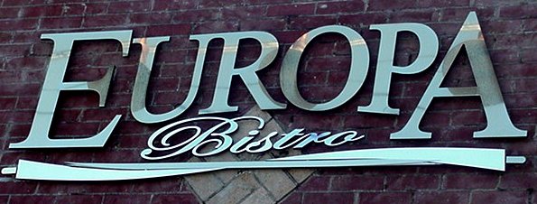 Europa Bistro sign in North Tacoma.