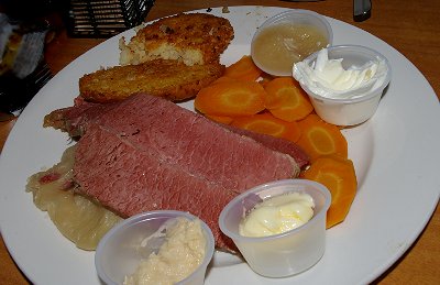 Corned beef and cabbage.