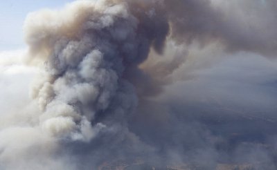 A forest fire in Eastern Washington.