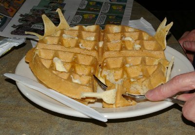 Homemade buffet waffles.