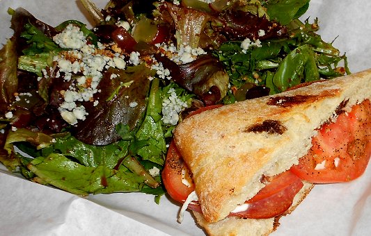 Salad and a half sandwich at Stink - image.