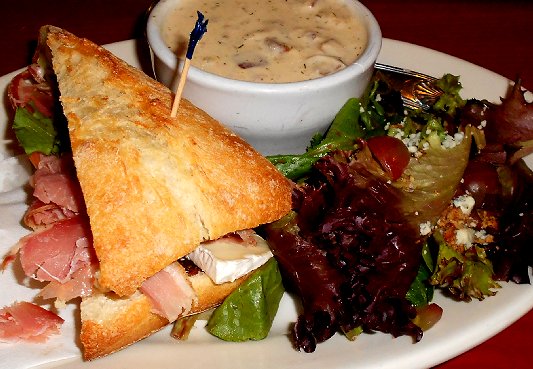 Trifecta at Stink - soup, salad, and half a sandwich - image.