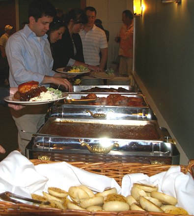 Dinner being served at McCormick Woods.
