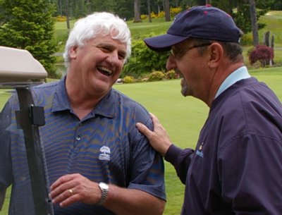 Wayne Knoll and Donn Irwin laughing.