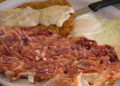 Chicken fried steak at The Harvester Restaurant in Tacoma's Stadium District - image.
