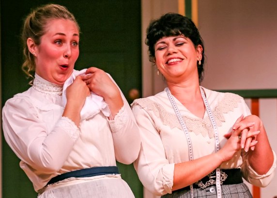 Cassie Jo Fastabend, and Deya Ozborn in The Underpants at Tacoma Little Theatre - Photo by Dennis K Photography - image.