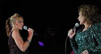 Layla Lynn performing with her grandmother Loretta Lynn - image.