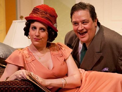 Alyson Soma and Chris Maxfield in the CenterStage production of Lend Me a Tenor.