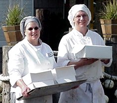 Baking at Salty's at Redondo Beach.