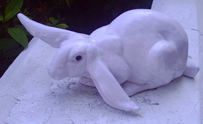 A white rabbit from The Villas Bed and Breakfast Tacoma, Washington - Photo.