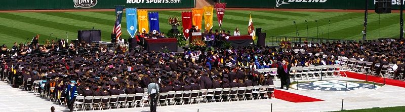 Graduation of Seattle Pacific University at Safeco Field in Seattle, Washington.