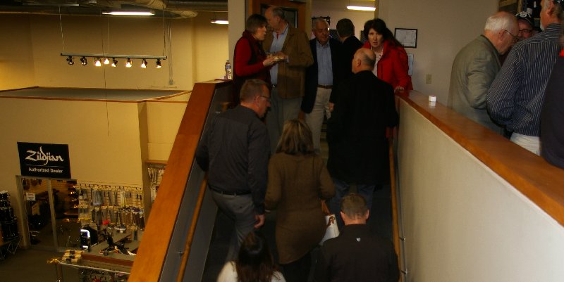 Stairs leading up the rehearsal room at Ted Brown Music in Tacoma - image.