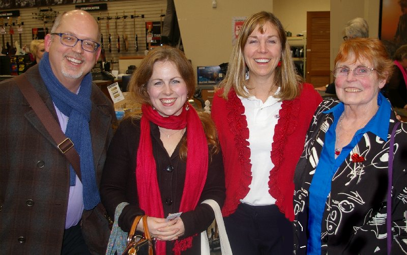 Jeff Caldwell, Jenny Shotwell, Whitney Grisaffi, and Peg Doman at Ted Brown Music in Tacoma - image.