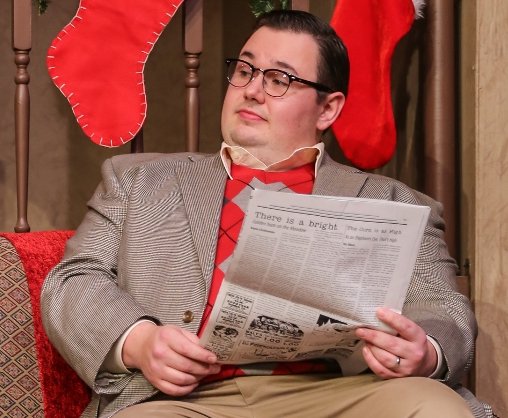 Blake R. York in A Christmas Story - Tacoma Little Theatre - image. - Photo courtesy Dennis K Photography