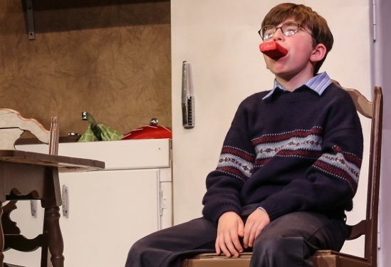 Liam Loughridge in A Christmas Story - Tacoma Little Theatre - image. - Photo courtesy Dennis K Photography