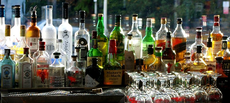 Bottles at the bar at Anthony's Homeport At Point Defiance in Tacoma - image.