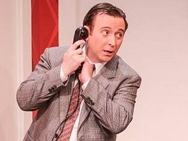 Bernard (Greg Lucas) in Boeing Boeing at Tacoma Little Theatre - Photo courtesy Dennis K Photography - image.