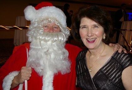 Randy Melquist as Santa and friend Liz Dunbar in Tacoma, Washington - image.