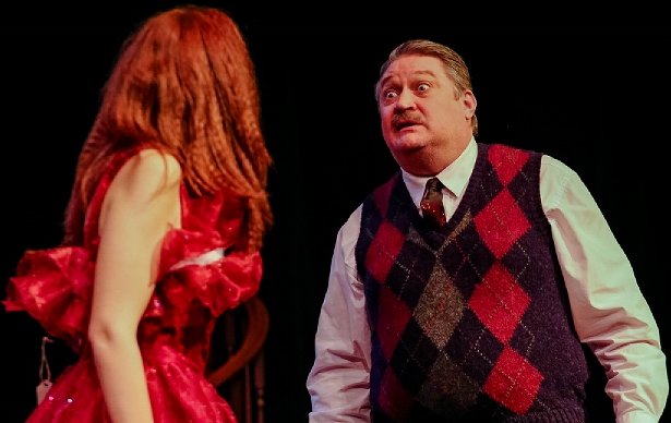 Lala Levy (played by Katelyn Hoffman) and Adolph Freitag (played by Russ Holm) - Photo by DK Photography - The Last Night of Ballyhoo at Tacoma Little Theatre - image.