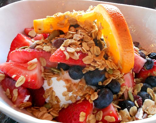 Crown Parfait of Greek yogurt + fruit + house granola + honey from The Crown Bar on Sixth Avenue in Tacoma- image.