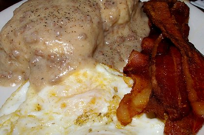 Biscuits and gravy at Charlie's Bar & Grill on Seattle's Capitol Hill - image.