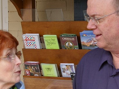 Outside the Book and Brush in Chehalis, Washington.