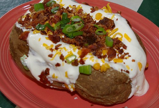 A huge baked potato at Clarks Restaurant in Arctic Cosmopolis WA - image.