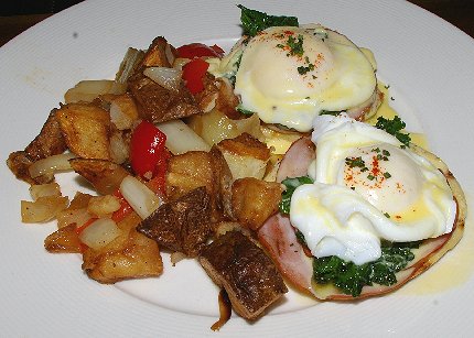 Eggs Benedict at Manhattan Steakhouse in Seattle - image.