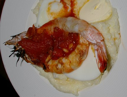 The Cajun Shrimp & Grits from Manhattan Steakhouse in Seattle - image.