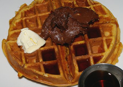 Sweet Potato Bacon Waffle at the Manhattan Steakhouse in Seattle  - image.