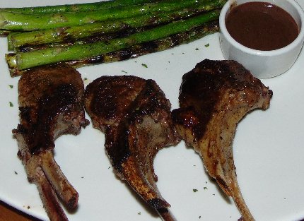 Rack of lamb at the Outback Steak House on South Hill Puyallup, Washington.