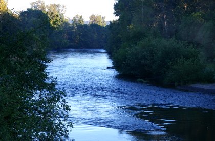 The Nisqually River near DuPont, Washington.