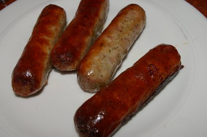 Pork breakfast sausage from the Chanterelle Restaurant in Edmonds, Washington - image.