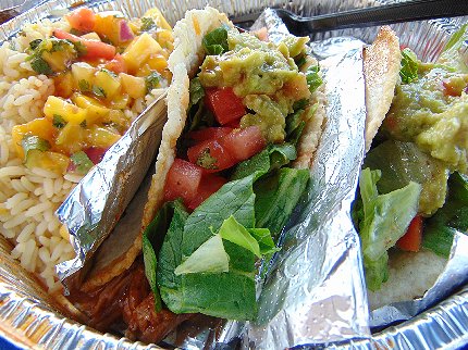 Tacos and rice from the Costa Vida restaurant in Federal Way, Washington - image.