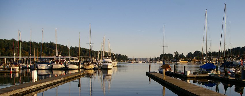 A beautiful day on the bay in Gig Harbor, Washington - image.