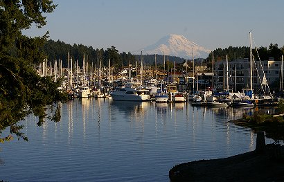 The entrance to Donkey Creek in Gig Harbor, Washington - image.