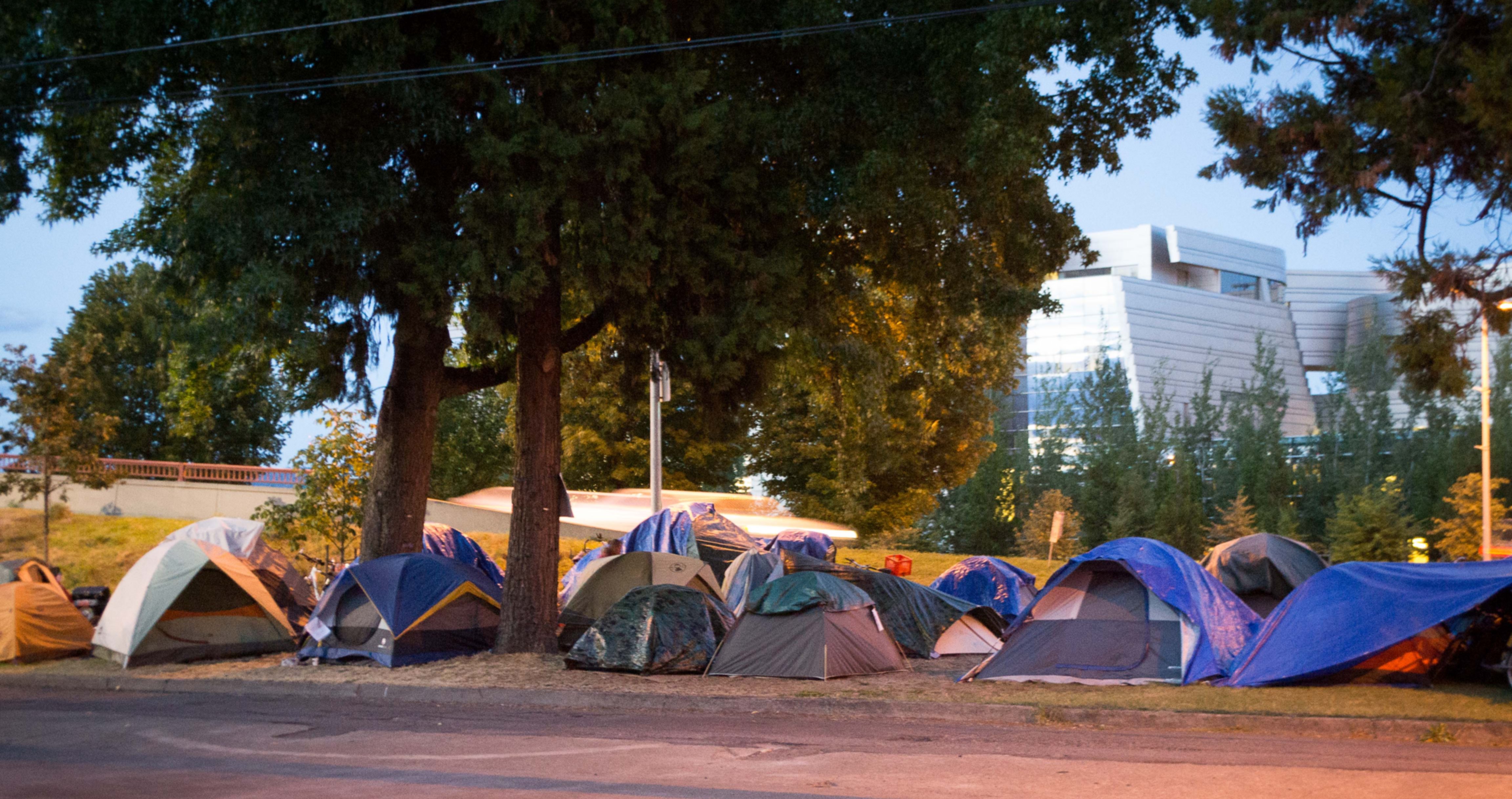 Homeless in Eugene Oregon OR.