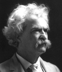 Mark Twain, the author of Adventures of Huckleberry Finn.