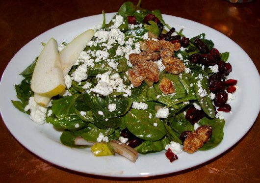 Spinach and Pear Salad at G. Donnalson's in the Proctor District Tacoma - image.