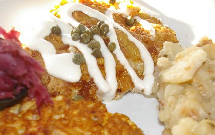 Weiner schnitzel dinner from Johnny's Dock Restaurant in Tacoma - image.