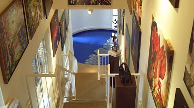 Joseph Kinnebrew designed stairway at The Quarry Skagit Valley event space and La Conner Bed and Breakfast - photo.