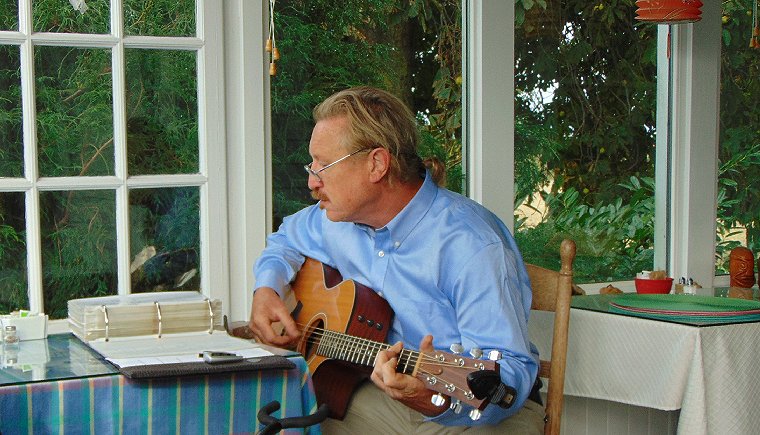 Musican Michael Bucy from the Armstrong House B&B in LaConner, Washington - image.