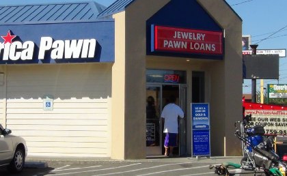 Pawn shop on Sixth Avenue in Tacoma, Washington.