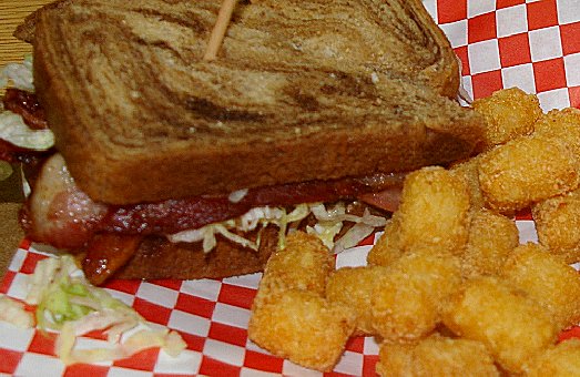 A bacon, lettuce, and tomato sandwich at Malarkey's Pool & Brew in Tacoma - image.