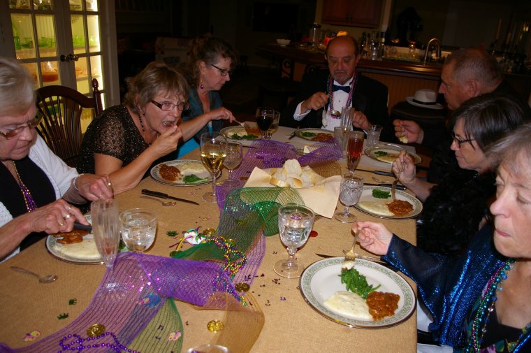 New Orleans Mardi Gras Dinner Party for FISH Food Banks.