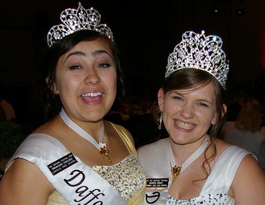 Daffodil Royal Court Princess Chelsea of Lincoln High School and Queen Emily from Spanaway Lake High School at the Nourish FISH Auction in Tacoma, Washington - image.