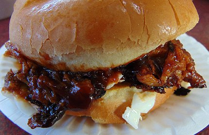 Pulled Pork sandwich from Don's Drive-In in Puyallup, Washington.